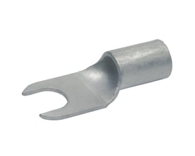 Klauke pladekabelsko, gaffelformet, fortinnet kobber, M4 hulstørrelse til 4-6 mm² ledere, isoleret design.