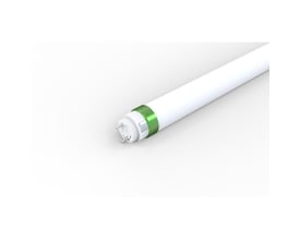 LEDlife T8 RA90 LED rør - Pro, 150 cm, med G13 fatning og grøn ring. Hvid PC-legering med køleprofil.