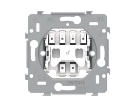 Niko 2-polet afbryder monteringsramme med klemmer mærket L1, 1, 2, L2. Rammen viser modelnummer 170-71315.