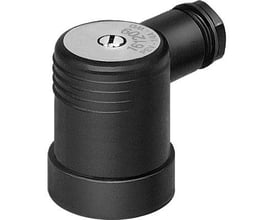 Festo vinkelstikdåse PEV-1/4-A-WD, en sort 4-benet IP65 vinkelstikdåse med påskrift, der viser model og producent.