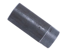 Nippelstykke med gevind i sømløs P235GH-TC1 stål, 15 x 100 mm, ideel til højt arbejdstryk.