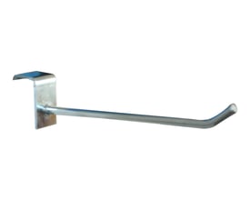 Maskinfabrikken Universal varekrog til 20 mm rør, 150 mm lang med Ø6 mm krogdiameter, vist på hvid baggrund.