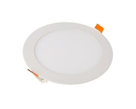 V-TAC rundt LED-indbygningspanel på 12 W med hvid front, Cree-chip og 3-i-1-lysfarve.