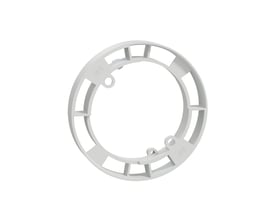 Fuga afstandsring fra LK i lysegrå, Ø83 mm, med markeringer "UP" på undersiden, hvid baggrund.