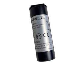 Genopladeligt Li-ion-batteri til D-TEK 3-læksøger med sort hus og sølvfarvet INFICON-mærkat.