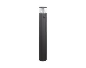 Reelworks Alva pullertlampe på 7 W med mørkegråt, cylindrisk stel, klar lampehætte og synlig sensor.