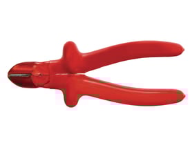 Bidetang fra Laus, 160 mm lang, med røde isolerede håndtag og metal kæber. Velegnet til præcisionsarbejde.