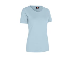 ID Identity T-shirt til damer i lys blå, størrelse 4XL, fremstillet i blød antipilling interlock kvalitet med let figursyet pasform.