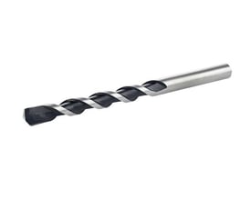 Ironside universalbor med hårdmetalspids, 10 x 120/80 mm, set skråt med spiral og cylindrisk skaft.