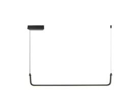 V-TAC 12W sort designer hængelampe med en bredde på 905 mm, der viser det moderne U-formede design med LED-lys.