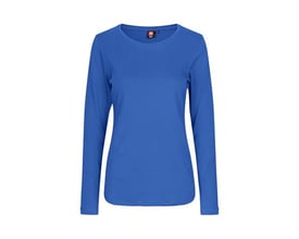 Langærmet azurblå dame T-shirt fra ID Identity i størrelse 2XL, fremstillet i blød antipilling interlock-kvalitet.