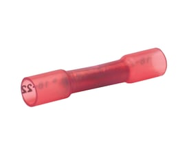 Klauke isoleret pressemuffe, rød, til 0,5-1 mm² ledere med synlig størrelsesangivelse 18-22 AWG.