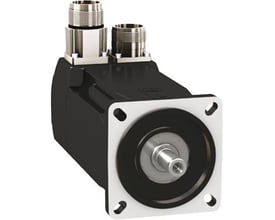 Schneider Electric Servomotor BMH, 1,4 Nm, 400W, uden bremse og uden not, med IP54-klassificering og to tilslutningsstik.