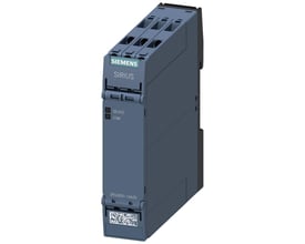Siemens Sirius 3RS2 udvidelsesmodul til temperaturovervågningsrelæ, 24VACDC, med skrueklemmer og QR-kode.