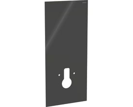 Geberit forpanel til Monoli cisterner i mørkegrå med et mønster af tre huller i den nederste del af panelet.