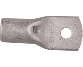 Fortinnet kobber rørkabelsko KRF50-8 fra Elpress, til 50mm² kabler med M8 laske og inspektionshul, vist på hvid baggrund.