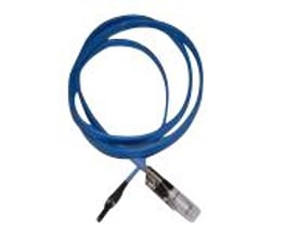 Grundfos MS400 kabel med 1 stik og 70 cm længde, fremstillet af blå PTFE-materiale på mørk baggrund.