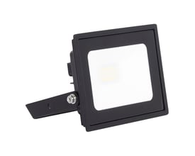 Nærbillede af en enkelt sort Ansell Lighting Eden LED projektør med den karakteristiske firkantede ramme.