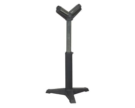 Scantool støtteben med V-ruller til runde profiler, justerbar højde 600-980mm og 800 kg kapacitet.