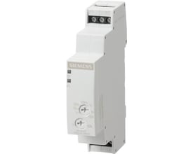 Siemens tidsrelæ med ON-delay funktion og 1 skiftekontakt, har 7 tidsindstillingsområder og skrueklemmer.