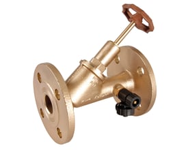 Kemper EA kombi-kontraventil i blyfri rødgods med flange DN100 og aftapningsventil, PN16.