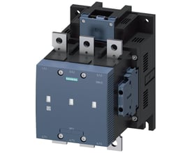 Siemens SIRIUS 3RT12 vakuumkontaktor, 3-polet, 265A, 400V, med tydeligt mærkede terminaler og Siemens logo.