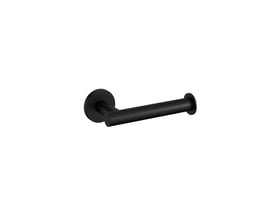 Cosmic Architect S+ toiletpapirholder i mat sort, isoleret på hvid baggrund, viser dens minimalistiske design.