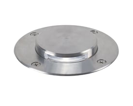 Nordlux Tilos Effect 1-kit nedgravningsspot i rustfrit stål med GU10 fatning, isoleret med hvid baggrund.