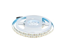 V-TAC LED stribe lys 18W på spole med 120 LED pr. meter og 3000K varm hvid lysfarve.