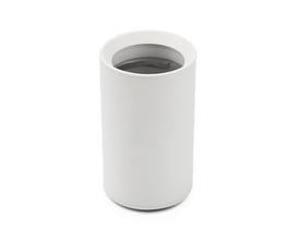 Enkel hvid V-TAC GU10 påbygning lampe i aluminium med cylindrisk design og åben top.