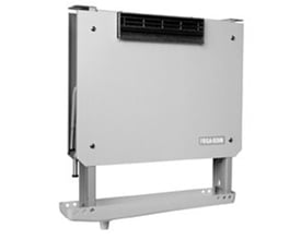 Friga Bohn EVB M1 HFC vitrinefordamper med lys metalfarvet kabinet og sort ventilationsåbning øverst.