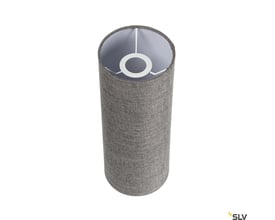 Oplev toppen af den cylinderformede grå SLV FENDA lampeskærm, visende den interne bærering til skærmstativet.