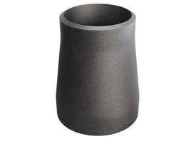 Koncentrisk reduktion i P235GH stål med dimensioner 60,3x48,3 mm og en mat grå overflade på hvid baggrund.