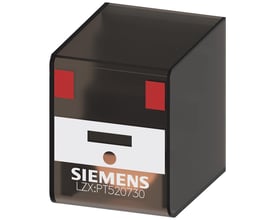 Siemens PT5 stikbensrelæ med 4CO kontakter og 230V spænding, model LZX:PT520730.