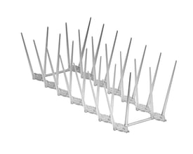 Stixx Crystal dueværn, et 4-spiddet forsvar mod fugle, lavet af UV-bestandig polycarbonat med en fleksibel bund til montering.