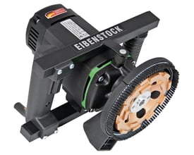 Eibenstock betonsliber EBS 1802 med 1800W motor og 10.000 omdr./min, viser slibeskiven og et tysk kvalitetsmærke.