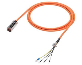 Siemens 10m power kabel 4x2.5 med lige stik og åbne ledere, 200V SH50 Motion-Connect 3.