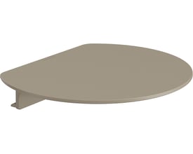 Hansgrohe hylde i beige med mat overflade, måler 200x169mm, vist med en enkel montering på hvid baggrund.