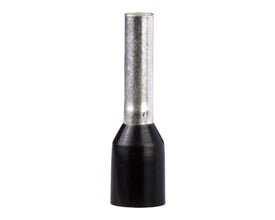 Schneider Electric Termin aluminium DZ5CE0153, 1,5 lang, sort isolering, isoleret ledningsafslutning.