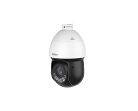 Dahua SD4D825MB-HNR netværks-PTZ-kamera i hvid og sort med synlig zoomlinse og lysdioder.