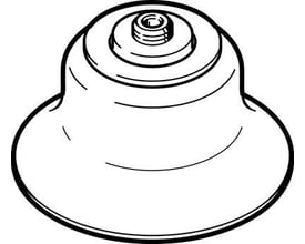 Festo vakuumsuger ESS-60-EF med 60mm diameter og 6mm nominel størrelse, fremstillet af sort gummi.