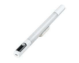 Hvid genopladelig skabsbelysning på 38 cm med PIR-sensor, LCD-display og CCT-lys fra varmt til koldt hvidt.