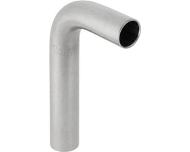 Geberit Mapress rustfri pasbøjning 90° med 18x18mm nippelender i rustfrit stål, egnet til drikkevand.