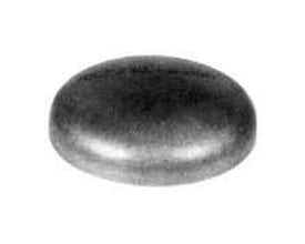 Indura endebund i rustfrit stål AISI 316L med mål 219,1x2mm, vist fra siden på hvid baggrund.