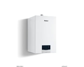 Vaillant ecoTEC plus VCI 26CS/1-5 (N-DK) gasfyr, hvidt kondenserende gasfyr monteret på en hvid væg.