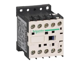 Schneider Electric TeSys K kontaktor LP1K09004BD, 9A, 4 slutte kontakter, 24V DC spole og skrueklemmer.