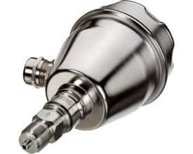 Siemens Sitrans P300 tryktransmitter i rustfrit stål med 4-400 BAR måleområde og M12 tilslutning.