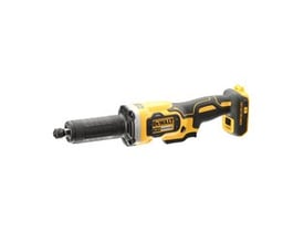 DeWalt 18V ligesliber (DCG426N-XJ) i gul og sort plast med lang aksel, vist på hvid baggrund.