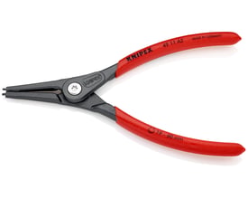 Knipex 49 11 A2 SB låseringstang med røde greb og angivelse af spændvidde 19-60 mm.