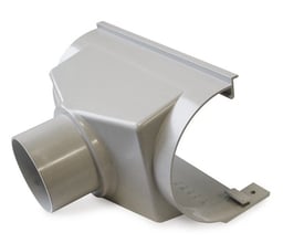 Grå Plastmo ekspansionstudstykke nr. 11, designet til 75 mm rør og passer til Plastmo tagrender.